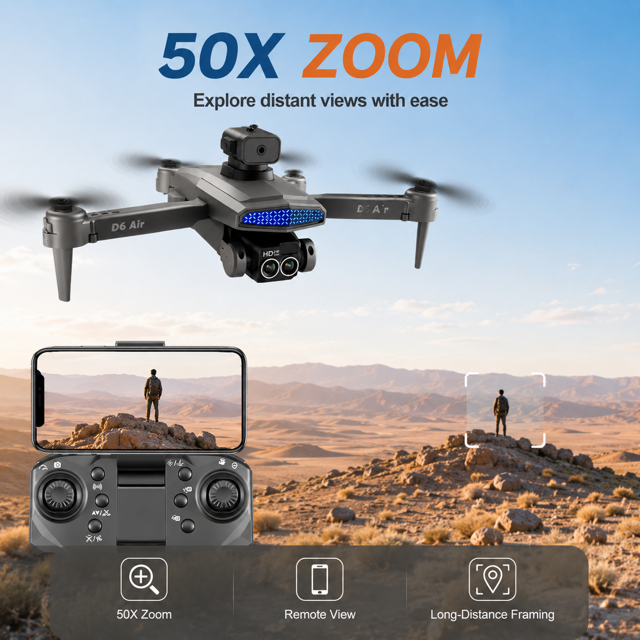 ZNLYRION D6 Air Foldable RC Dr - Fpv Drone Bag review and price