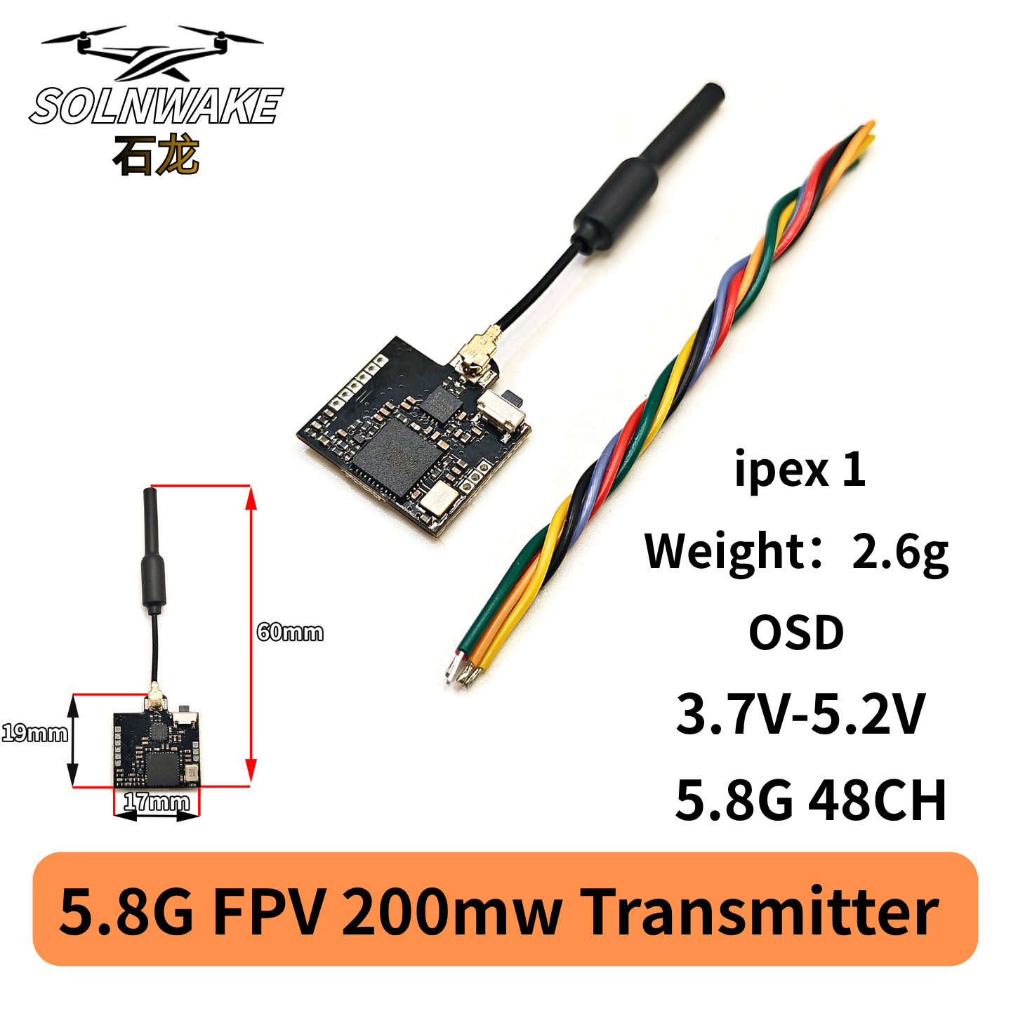 SLONWAKE Nano 5.8G 48CH 200mW  - Fpv Drone Receiver review and price