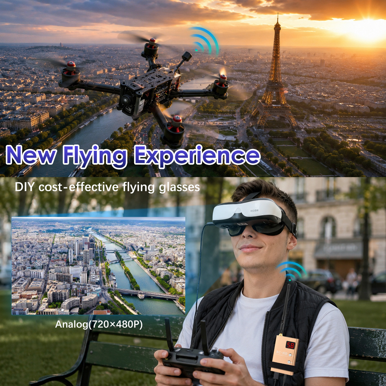 FPV Goggles, Head-Mounted Disp - Fpv Drone Goggles review and price