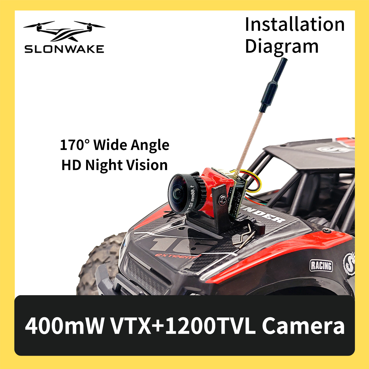 SLONWAKE 5.8G 48CH FPV 400mw V - Fpv Drone Receiver review and price